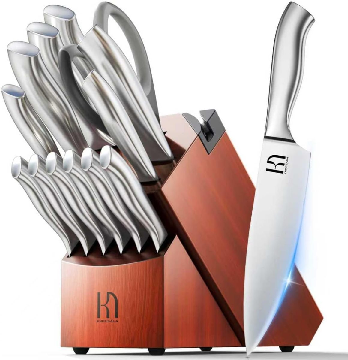 KnifeSaga 14 Pcs Japanese Kitchen Knife Set