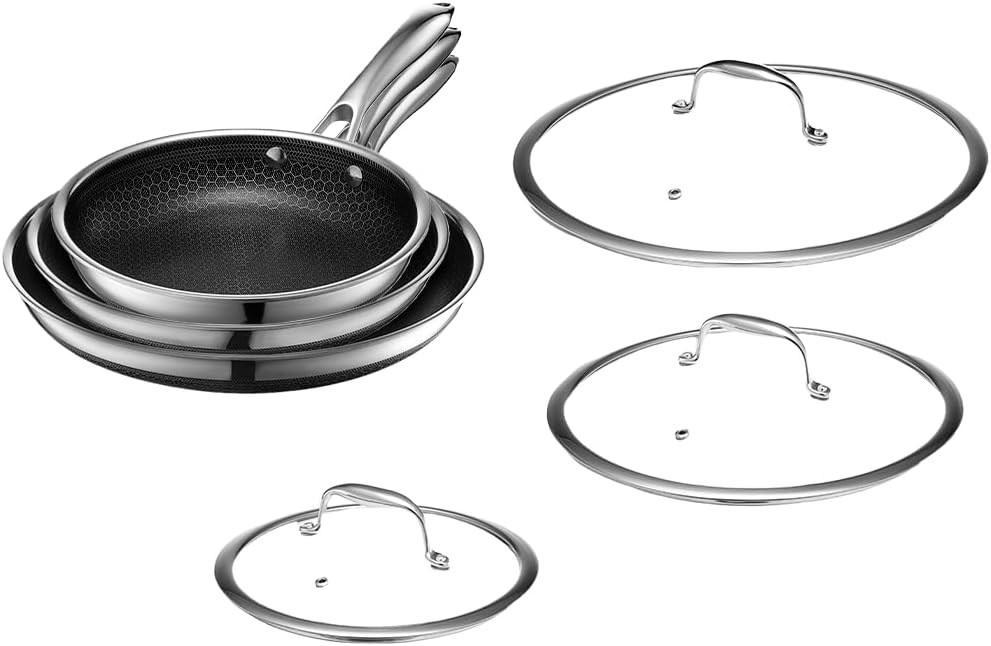6-piece pans & lids from HexClad